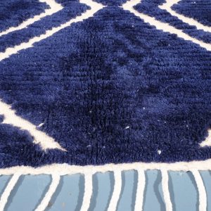 Blue Beni ourain rug 8.39 ft x 5.57 ft , Beniourain moroccan Rug, Wool Moroccan rug, Handmade Berber Rug, Abstract Berber Rug from Morocco