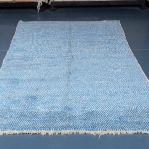 Blue Moroccan Azilal Rug 8.20 ft x 4.59 ft