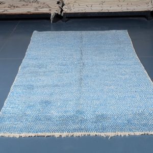 Blue Moroccan Azilal Rug 8.20 ft x 4.59 ft