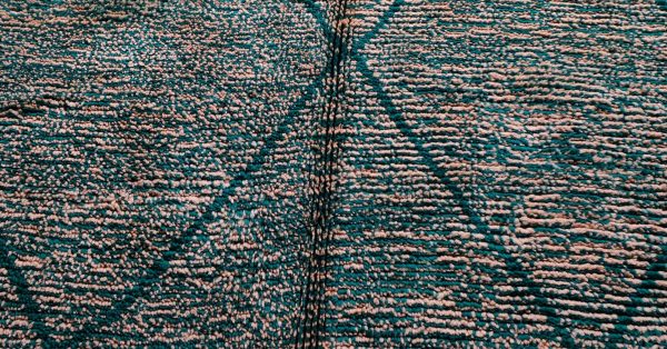 Beni ourain rug 8.26 ft x 4.98 ft  , Beniourain green Rug, Wool Moroccan rug, Handmade Berber Rug, Abstract Berber Rug from Morocco