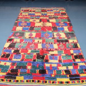 Colorful Moroccan Azilal Rug 8.59 ft x 4.42 ft