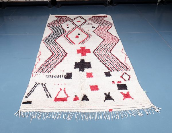 Moroccan Azilal Rug 8.39 ft x 4.46 ft, Authentic Azilal Rug, Azilal Moroccan Area Rug, Berber handmade carpet, Moroccan Rug, Wool Rug