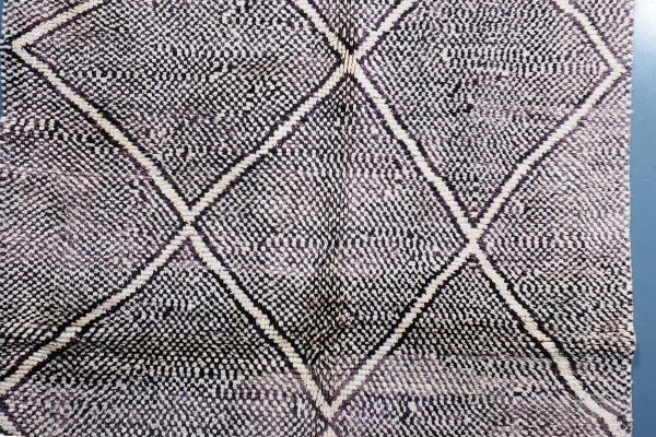 Geometric Beni ourain rug 8.36 ft x 4.82 ft , Black Beni ourain rug, Authentic Moroccan rug, Berber carpet, Handmade rug, Beni ourain style