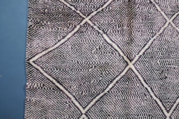 Geometric Beni ourain rug 8.36 ft x 4.82 ft , Black Beni ourain rug, Authentic Moroccan rug, Berber carpet, Handmade rug, Beni ourain style