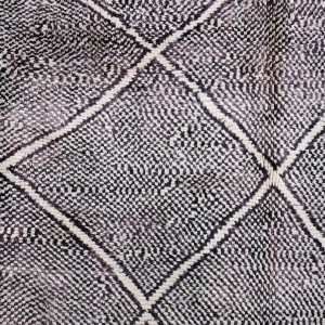 Geometric Beni ourain rug 8.36 ft x 4.82 ft , Black Beni ourain rug, Authentic Moroccan rug, Berber carpet, Handmade rug, Beni ourain style