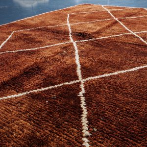 Brown Custom Moroccan rug , Beni ourain rug 7.74 ft x 4.98 ft ,  brown Rug, Wool Moroccan rug, Handmade Berber Rug, Berber Rug from Morocco