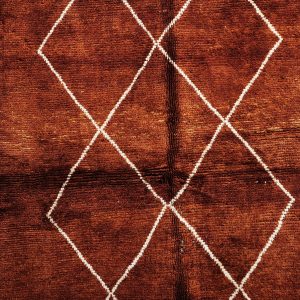 Brown Custom Moroccan rug , Beni ourain rug 7.74 ft x 4.98 ft ,  brown Rug, Wool Moroccan rug, Handmade Berber Rug, Berber Rug from Morocco