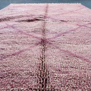 Beni ourain rug 8.36 ft x 4.52 ft  , Beni ourain purple Rug, Wool Moroccan rug, Handmade Berber Rug, Abstract Berber Rug from Morocco