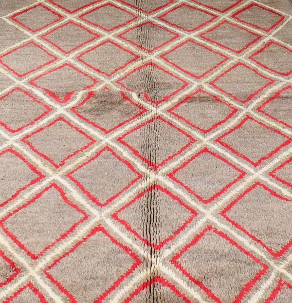 Beni ourain rug 8.07 ft x 4.69 ft  , Beniourain gray Rug, Wool Moroccan rug, Handmade Berber Rug, Abstract Berber Rug from Morocco