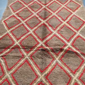 Beni ourain rug 8.07 ft x 4.69 ft  , Beniourain gray Rug, Wool Moroccan rug, Handmade Berber Rug, Abstract Berber Rug from Morocco