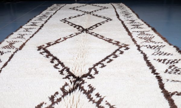 Moroccan Beni ourain Runner Rug 9.84 ft x 4.26 ft