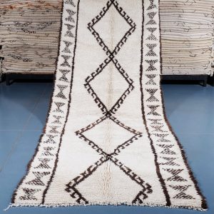 Moroccan Beni ourain Runner Rug 9.84 ft x 4.26 ft