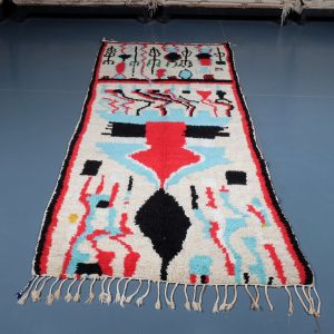 Moroccan Azilal Runner Rug 8.69 ft x 3.54 ft, large azilal moroccan runner rug, Berber runner, Runner Azilal Rug, Moroccan Rug, Wool Rug,