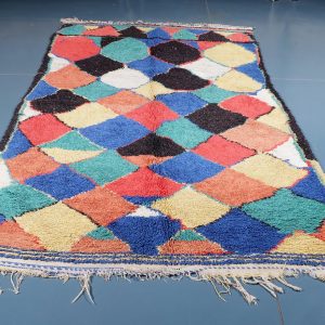 Moroccan Azilal Rug 7.87 ft x 4.85 ft, Authentic colorful Rug, Azilal Moroccan Area Rug, Berber handmade carpet, Moroccan Rug, Wool Rug,