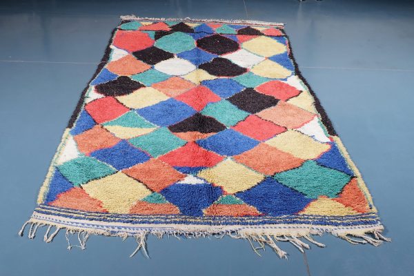 Moroccan Azilal Rug 7.87 ft x 4.85 ft, Authentic colorful Rug, Azilal Moroccan Area Rug, Berber handmade carpet, Moroccan Rug, Wool Rug,