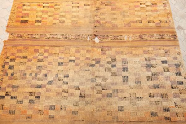 Moroccan Vintage Berber handwoven rug 11.22 ft x 5.44 ft ,  handwoven Moroccan, berber accent rug, colorful moroccan rug, Flat woven, Tribal