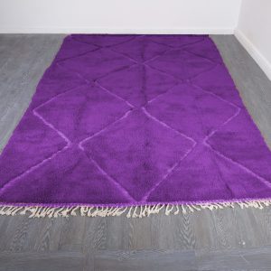 Custom Moroccan rug , Handmade Purple Moroccan Rug , Beni ourain carpet , Genuine Wool rug , Berber carpet ,Custom wool rugs