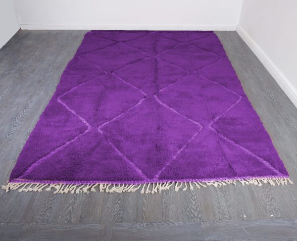 Custom Moroccan rug , Handmade Purple Moroccan Rug , Beni ourain carpet , Genuine Wool rug , Berber carpet ,Custom wool rugs
