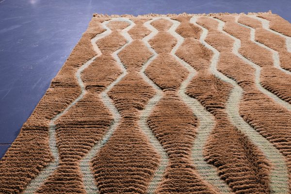 Custom brown Moroccan rug , Handmade Moroccan Rug , Beni ourain carpet , Genuine Wool rug , Berber carpet ,Custom wool rugs