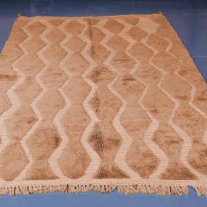 Custom brown Moroccan rug , Handmade Moroccan Rug , Beni ourain carpet , Genuine Wool rug , Berber carpet ,Custom wool rugs