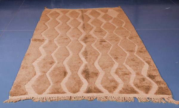 Custom brown Moroccan rug , Handmade Moroccan Rug , Beni ourain carpet , Genuine Wool rug , Berber carpet ,Custom wool rugs