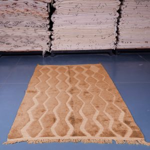 Custom brown Moroccan rug , Handmade Moroccan Rug , Beni ourain carpet , Genuine Wool rug , Berber carpet ,Custom wool rugs