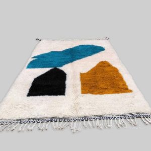 New Custom Moroccan rug , Blue Handmade Moroccan Rug