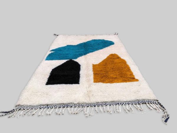 New Custom Moroccan rug , Blue Handmade Moroccan Rug