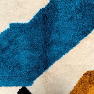 New Custom Moroccan rug , Blue Handmade Moroccan Rug