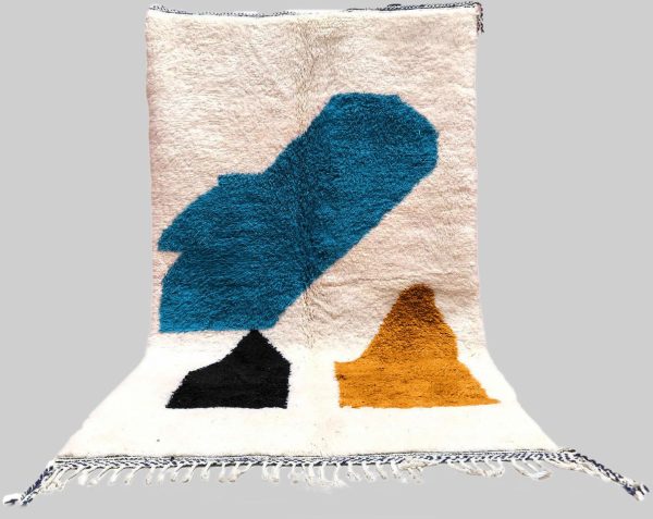 New Custom Moroccan rug , Blue Handmade Moroccan Rug