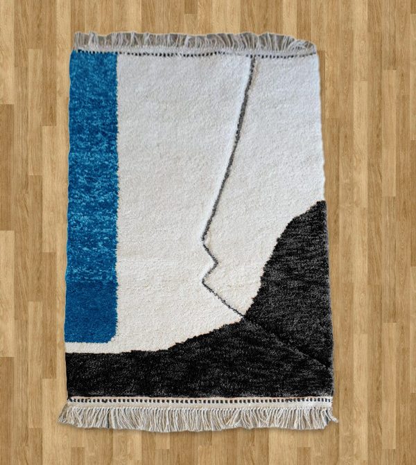 Moroccan Rug | Blue Rug | Abstract Rug | Hand Woven Rug | Berber Rug | Area Rug | Moroccan Rug Blue | Custom Rug | Art deco rugs