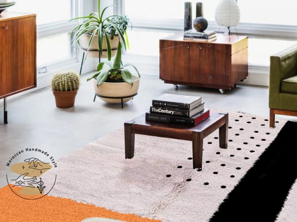 Custom Moroccan rug | Orange moroccan rug