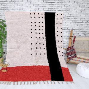 Red Moroccan Rug  | 8x10 beni ourain rug