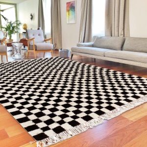 Berber checkered rug - Handmade Berber rug - Checkered rug - Moroccan rug - Berber Rug - Berber Moroccan rug - Checkered rug