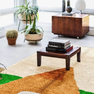 Custom modern rugs , Brown Handmade Moroccan Rug