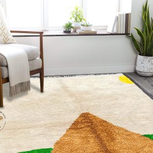 Custom modern rugs , Brown Handmade Moroccan Rug