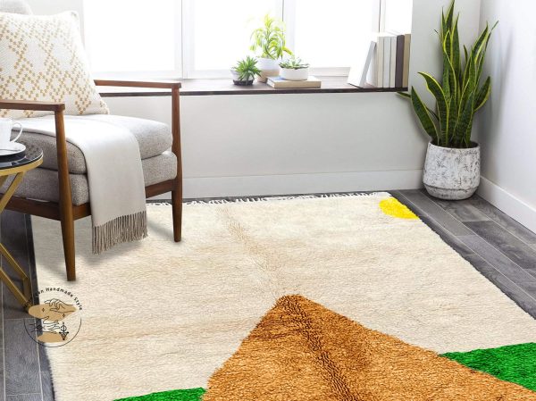 Custom modern rugs , Brown Handmade Moroccan Rug