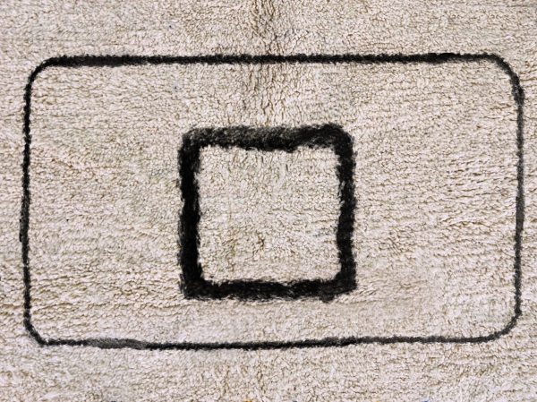 Moroccan rug | Moroccan Area Rug | Handmade Rug  | Wool Rug | Black Lines Rug | Hand Woven Rug | White rug | Black and white rug