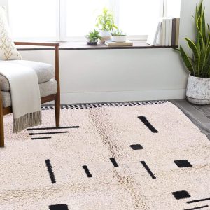 Beni ourain rug | Custom Beni ourain rug | Custom Moroccan rug | Beni ourain rug | Black and white rug | Custom size rug | Handmade rug