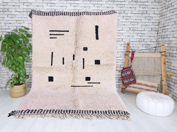 Beni ourain rug | Custom Beni ourain rug | Custom Moroccan rug | Beni ourain rug | Black and white rug | Custom size rug | Handmade rug