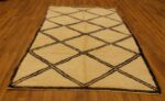 Authentic art deco Beni Ourain rug 10.2x5.77 ft