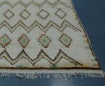 Vintage Geometric Beni ourain rug 10.17 ft x 4.19 ft - Image 2