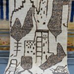 100% Wool Beni Ourain rugs moroccan 8.03 ft x 4.59 ft