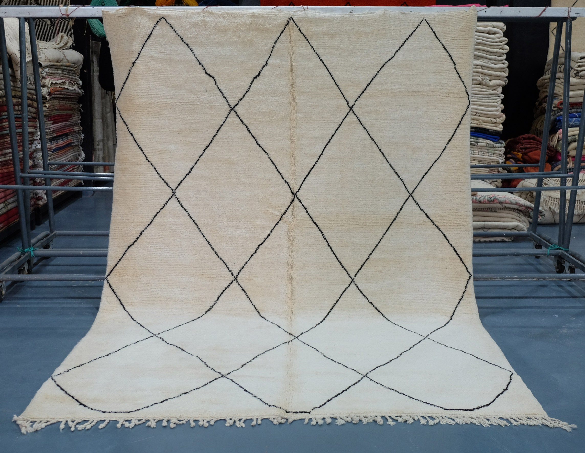 il_fullxfull.2417623593_a7f9-1.jpg Large authentic Beni Ourain rug, 9.84ft x 7.31 ft - Image 1