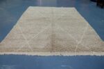 Brown Moroccan Beni ourain rug, 7.34 ft x 5.83 ft - Image 5
