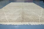 Brown Moroccan Beni ourain rug, 7.34 ft x 5.83 ft - Image 6
