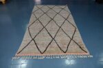 Artistique Beni Ourain rug 8.69 ft x 4.78 ft , Art Deco Rug, Wool Moroccan rug, Handmade Berber Rug from Morocco - Image 4