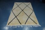 Handmade beni ourain rug 7.64 ft x 4.75 ft - Image 10