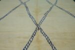 Handmade Beni Ourain Rug 12.30 ft x 10.40 ft White & Blue Rug - Image 3