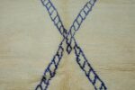 Handmade Beni Ourain Rug 12.30 ft x 10.40 ft White & Blue Rug - Image 4